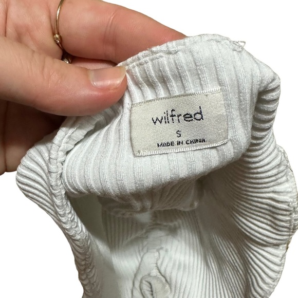 Aritzia Wilfred White Ribbed Tube Top Small - Picture 3 of 3